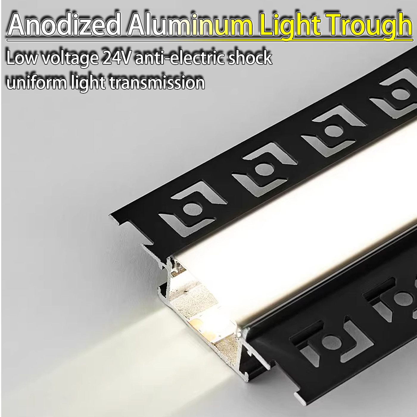 Led Ceiling Trough Linear Light Embedded Black LED Gypsum Ceiling Light Trough Living Room ...