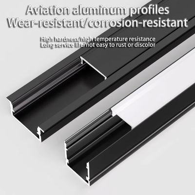 Black Line Light Aluminum Alloy Light Trough Embedded Ceiling Surface Mounted Profile